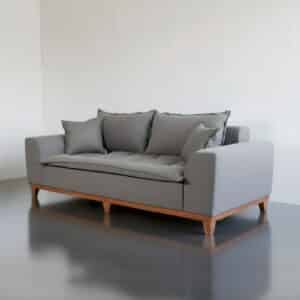 Sofá Lotus 2 Lugares de Madeira Confortavel Para Sala de Estar