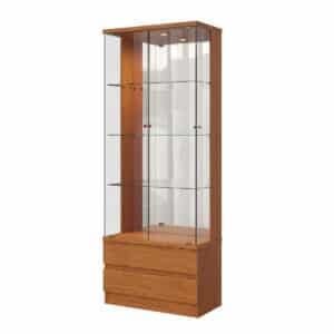 Cristaleira Com Portas de Vidro Temperado 2 Gavetas - Lisboa
