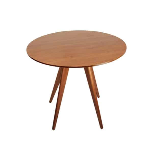Mesa de Jantar Redonda Base Triedge em Madeira Maciça - 90 cm